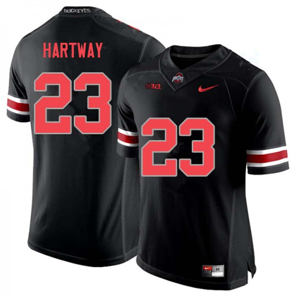 Ohio State Buckeyes #23 Michael Hartway Men Football Jersey Blackout